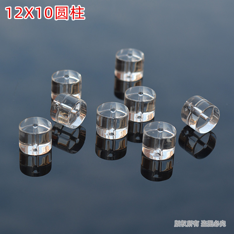 12X10mm水晶圆柱玻璃珠子diy饰品带孔散珠厂家